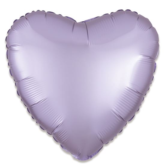 Folieballon hart satin lila pastel 43cm