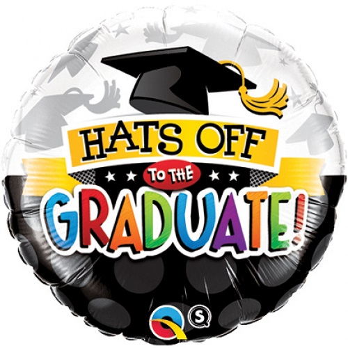 Folieballon Hats off to the Graduate 46cm