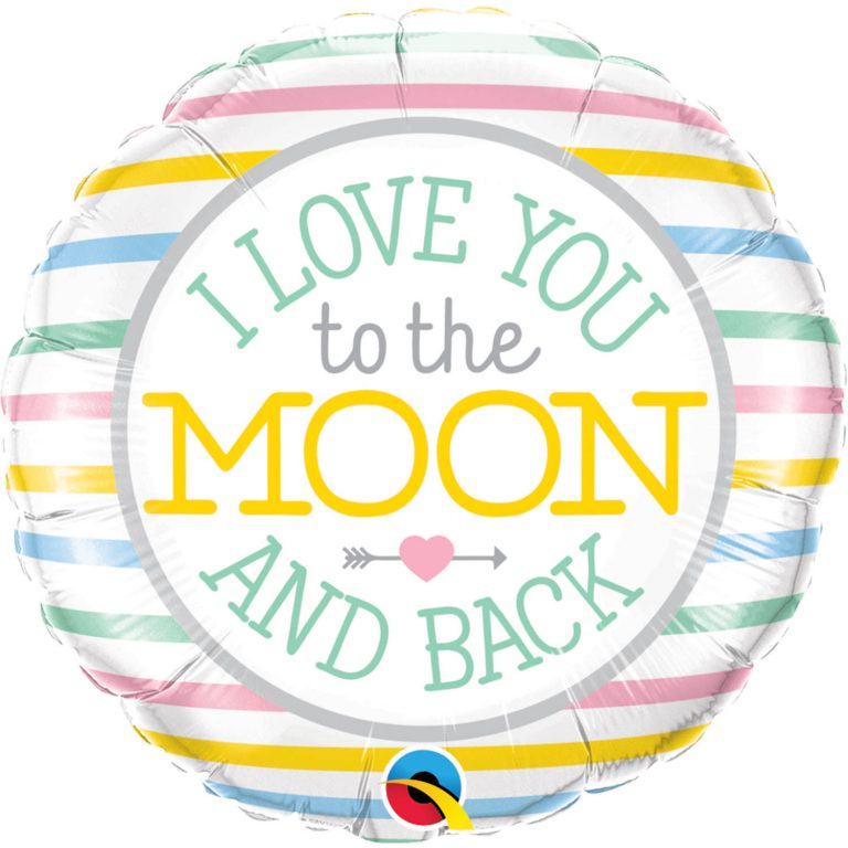 Folieballon I love you to the moon and back 46cm