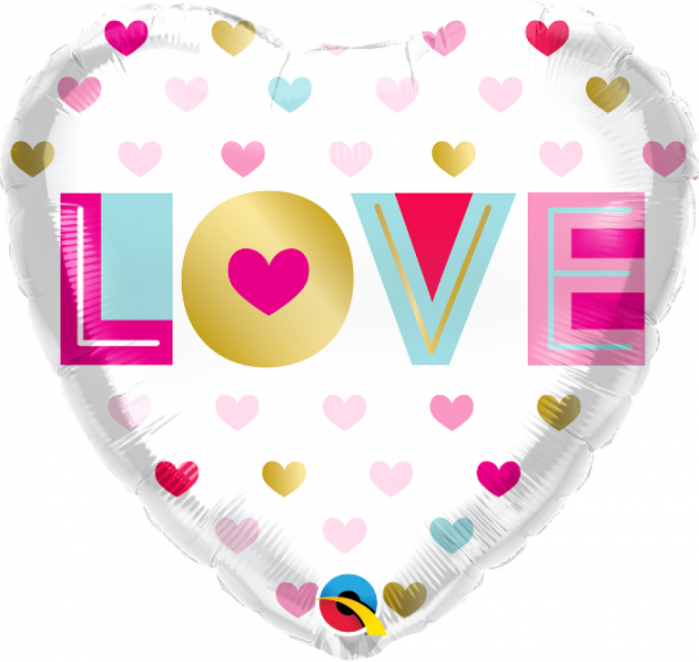 Folieballon love hart 46 cm