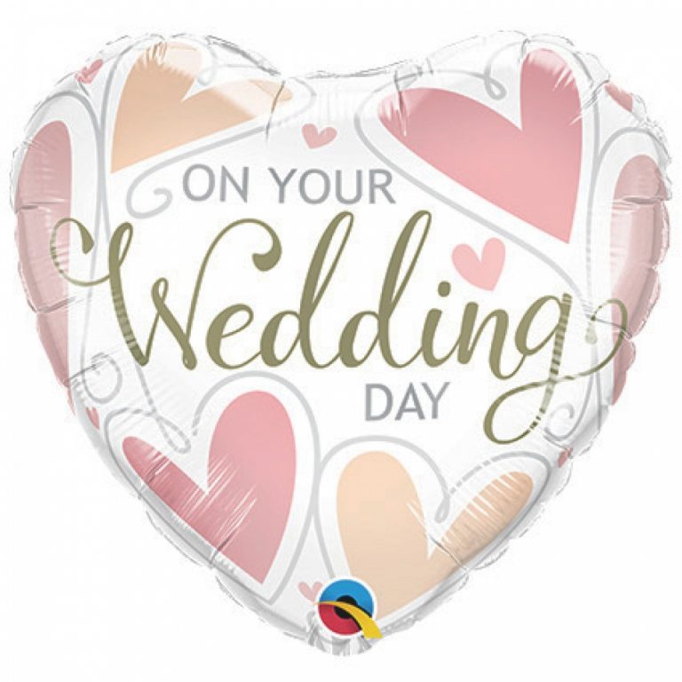 Folieballon on your wedding day 46cm