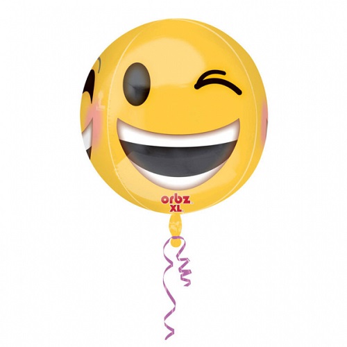 Folieballon orbz knipoog emoticon
