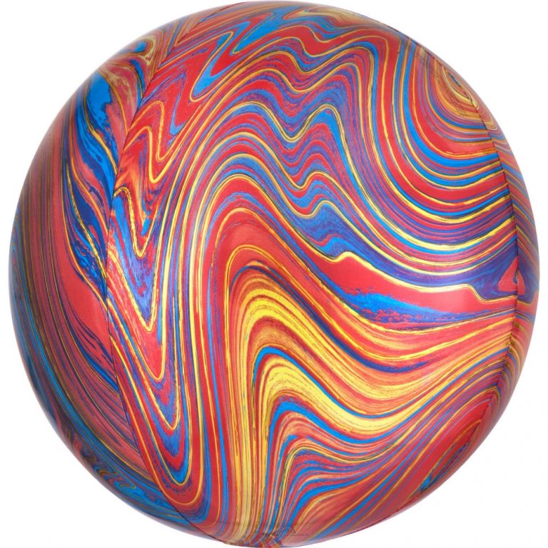 Folieballon orbz marble colorful 38cm
