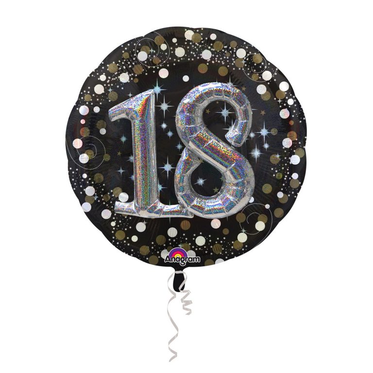 Folieballon sparkling 3d 18jaar