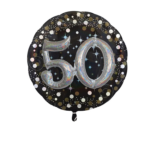 Folieballon sparkling 3d 50 jaar