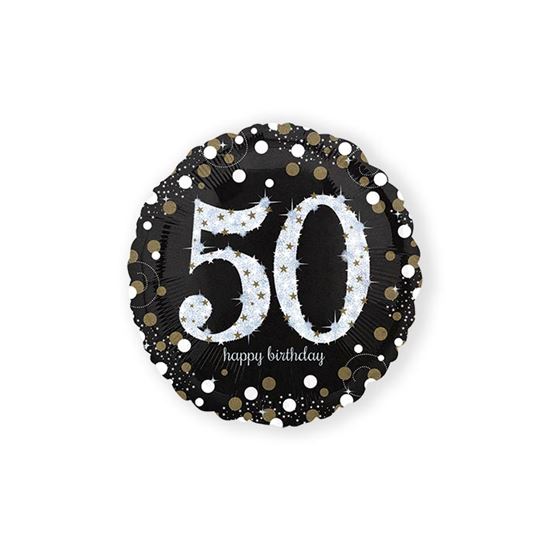 Folieballon sparkling 50 jaar gold 46cm