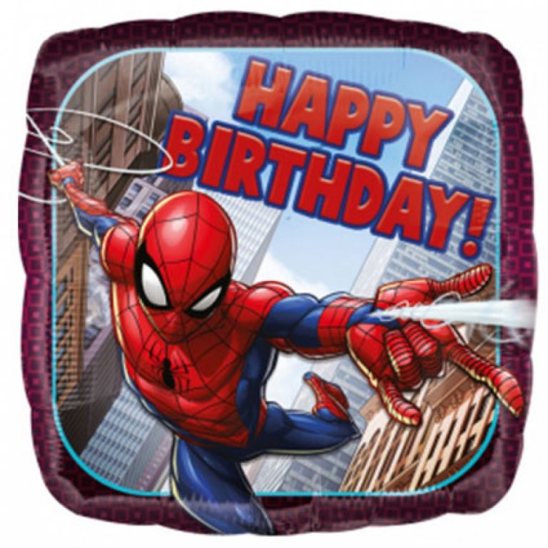 Folieballon Spiderman Happy Birthday 43cm