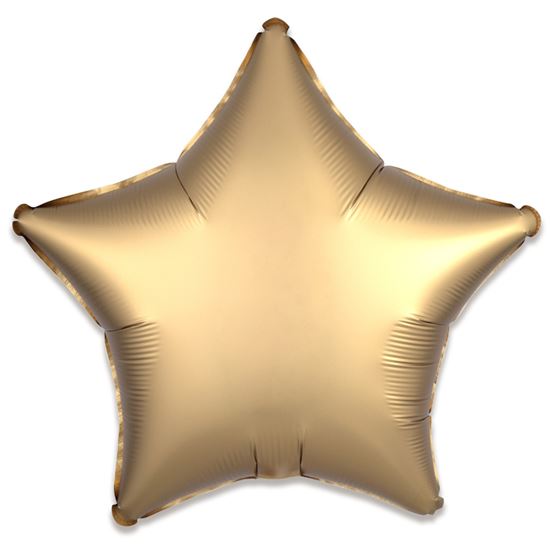 Folieballon ster satin goud 48cm