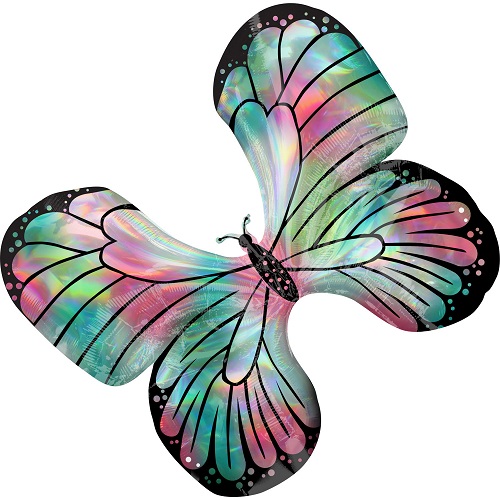 Folieballon supershape holografische vlinder