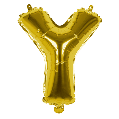 Folieballon Y goud 36cm