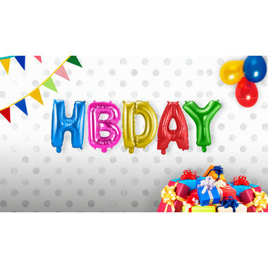 Folieballonnen HBDAY 36CM