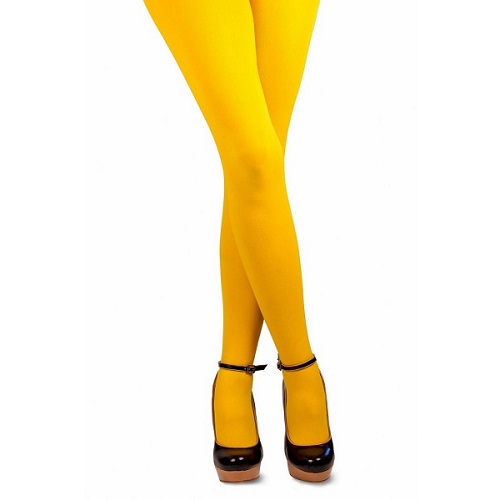 Gekleurde Piet panty geel XXL