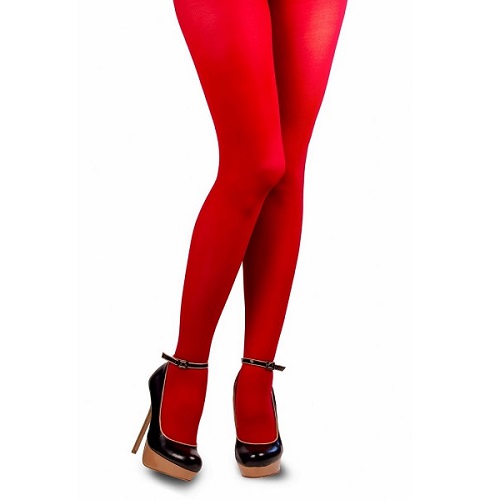 Gekleurde Piet panty rood L/XL