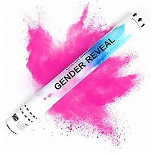 Gender reveal poeder kanon roze 30cm