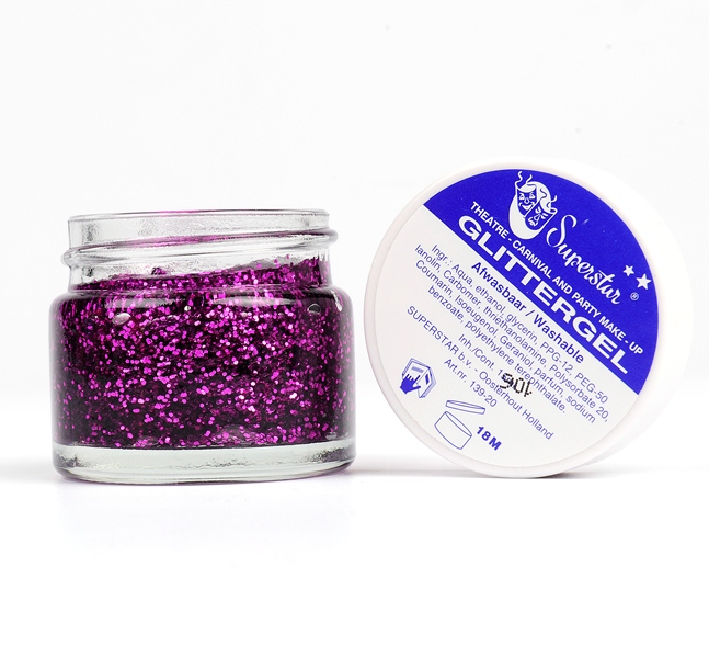 Glittergel paars
