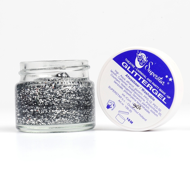 Glittergel zilver 15 ml