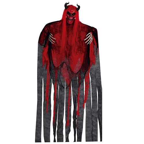 Halloween hangdecoratie Demon met licht 150cm