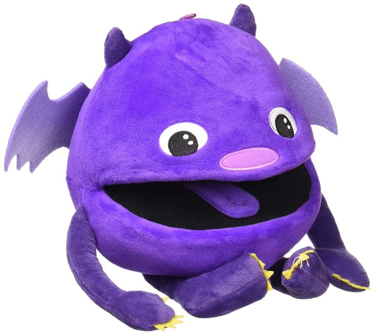 Handpop 20cm baby monster paars