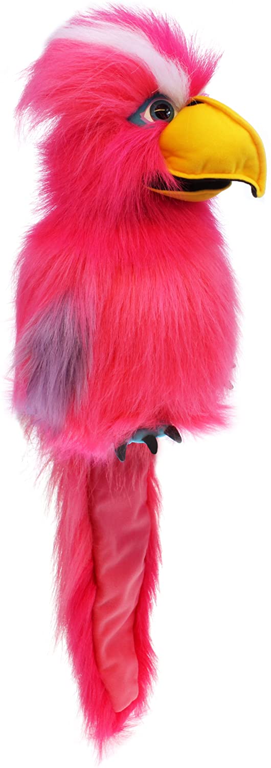Handpop 45cm vogel Pink Galah