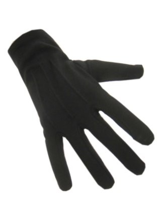 Handschoenen katoen kort zwart