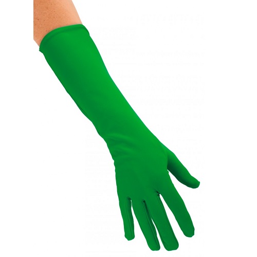 Handschoenen nylon groen lang