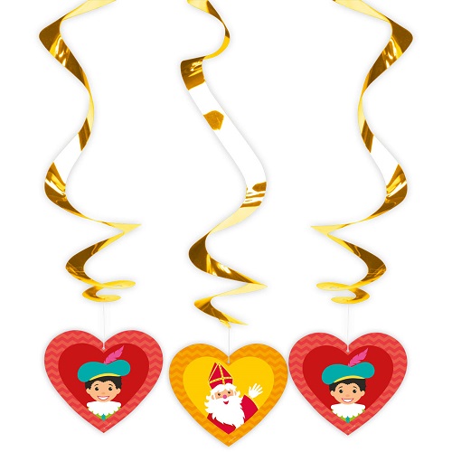 Hangdeco Sint Piet 3 stuks