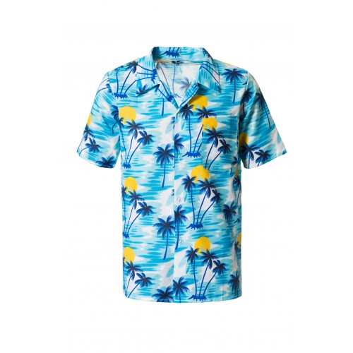 Hawaii blouse blauw L/XL