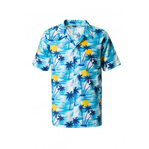 Hawaii blouse blauw XXL