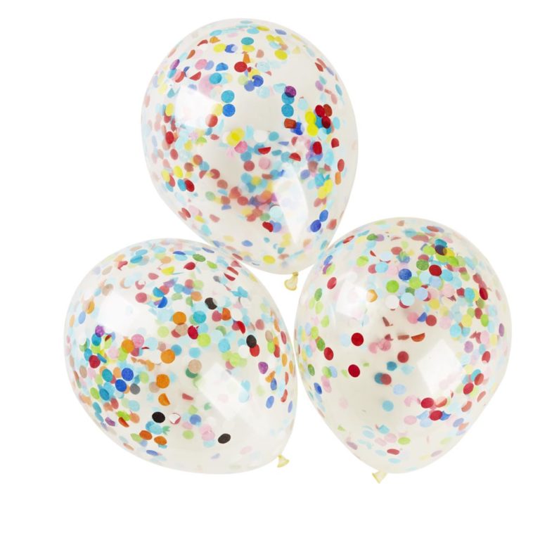 Helium ballon met confetti 16&#34,