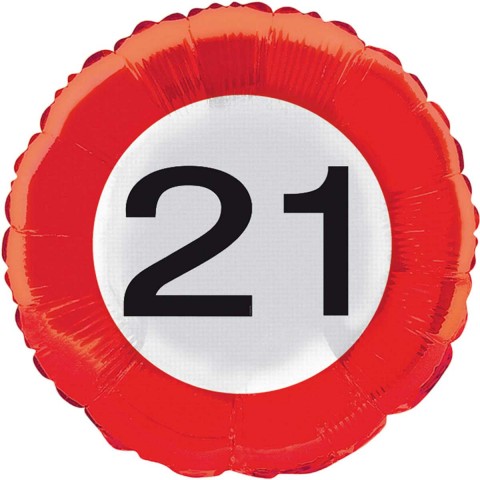 Folieballon verkeersbord 21