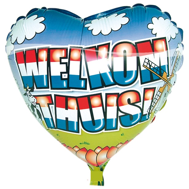 Helium ballon welkom thuis koe tulp molen