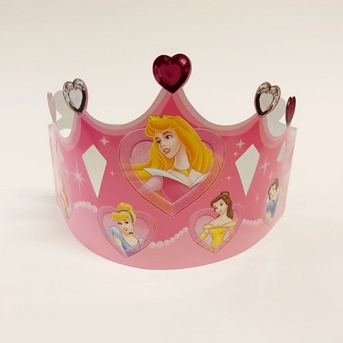 Kartonnen kroontjes Disney prinsessen 6st