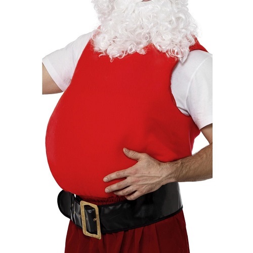 Kerstman buik stof