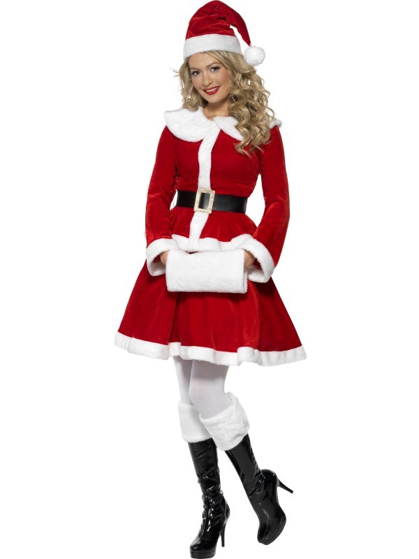 Kerstvrouw Miss Santa met mof