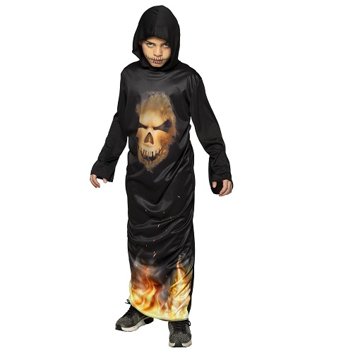 Kinderkostuum Mr Skull Fire - 7-9 jaar