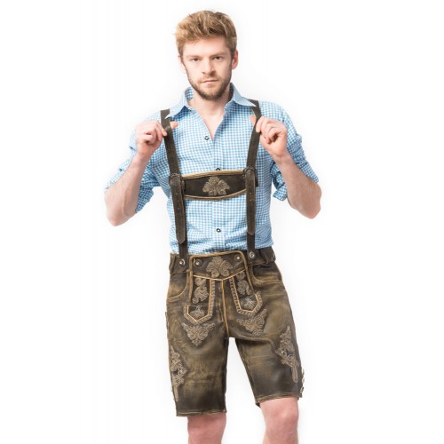 Lederhose echt leer kort Retro