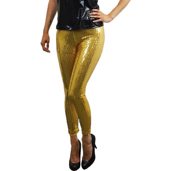 Legging pailletten goud - L/XL