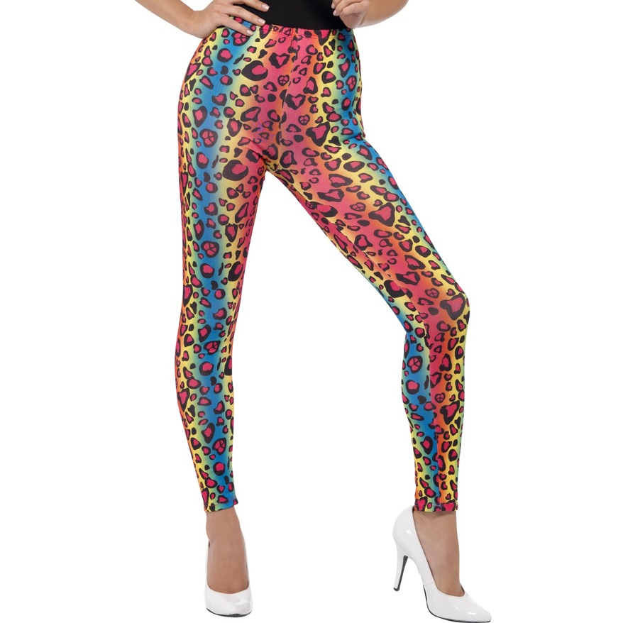 Komst Vaardigheid cocaïne Legging neon luipaard print