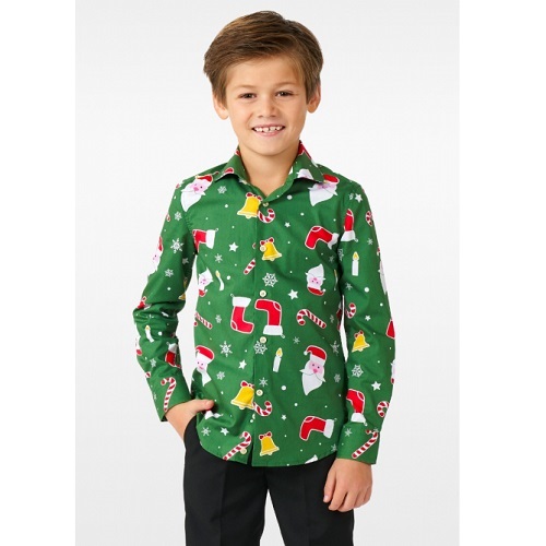Opposuits Kerst blouse Santaboss - 122-128
