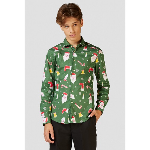 Opposuits Kerst blouse Santaboss - 134-140