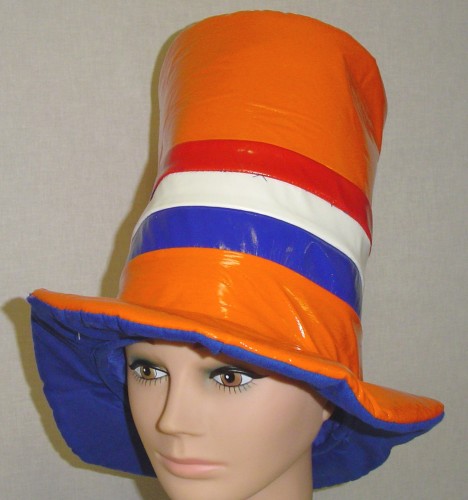 Oranje hoed superhoog normaal 9,95