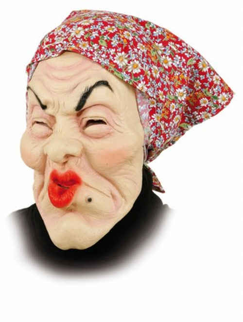 Masker oude vrouw met duckface