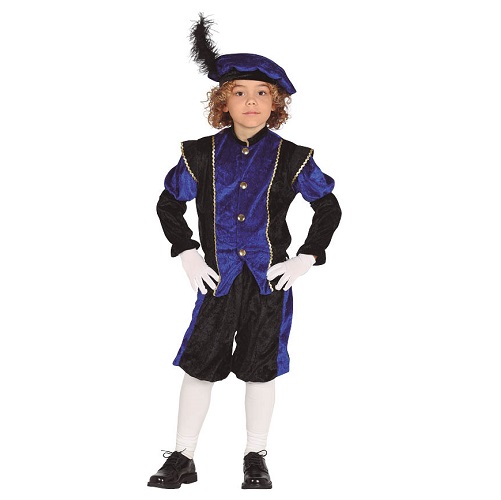 Pietenpak kind fiesta blauw