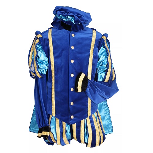 Pietenpak Malaga luxe met cape blauw/turquoise - XL