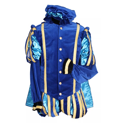 Pietenpak Malaga luxe met cape blauw/turquoise - XXL