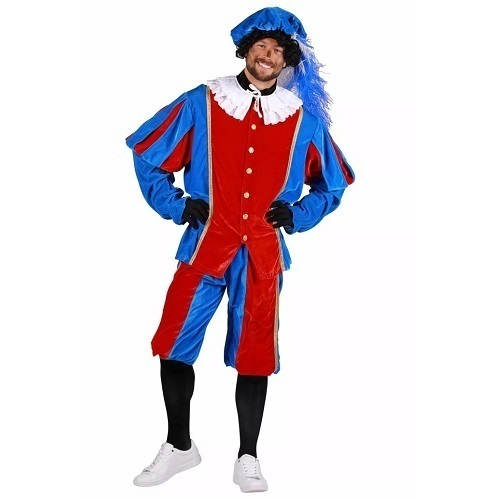 Pietenpak populair rood-turquoise - XXS