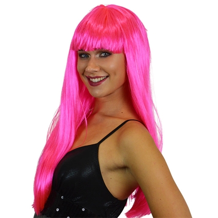Pony pruik roze