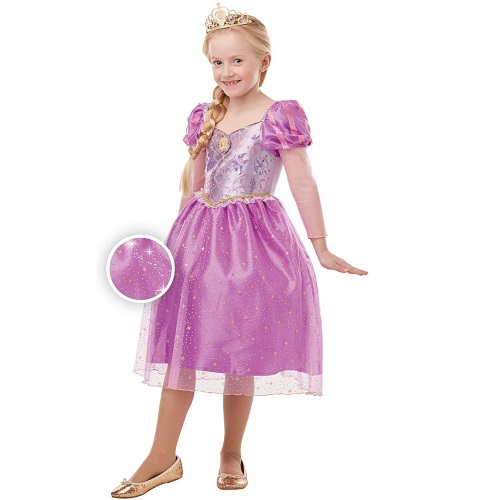 Rapunzel Glitter and Sparkle jurkje Medium 7-8 jaar