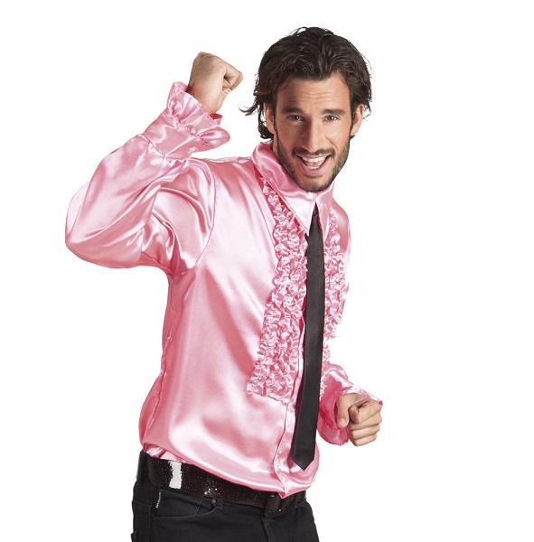 Disco ruche blouse licht roze
