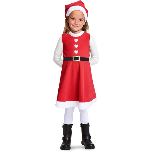 Santa girl kerstjurkje 6-8 jaar